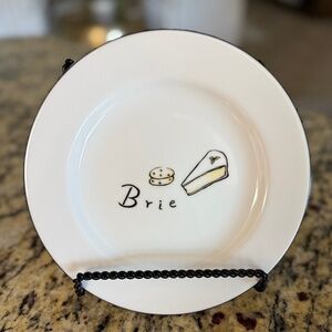 Vintage Pottery Barn "Cheese" Appetizer Plates 4pcs